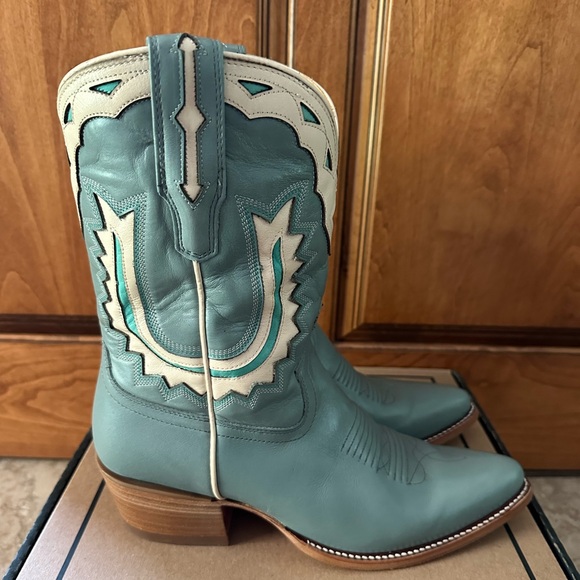 Tecovas Seafoam Bone Jolene Cowgirl Boots 9 Sold Out Online!! - Picture 4 of 10